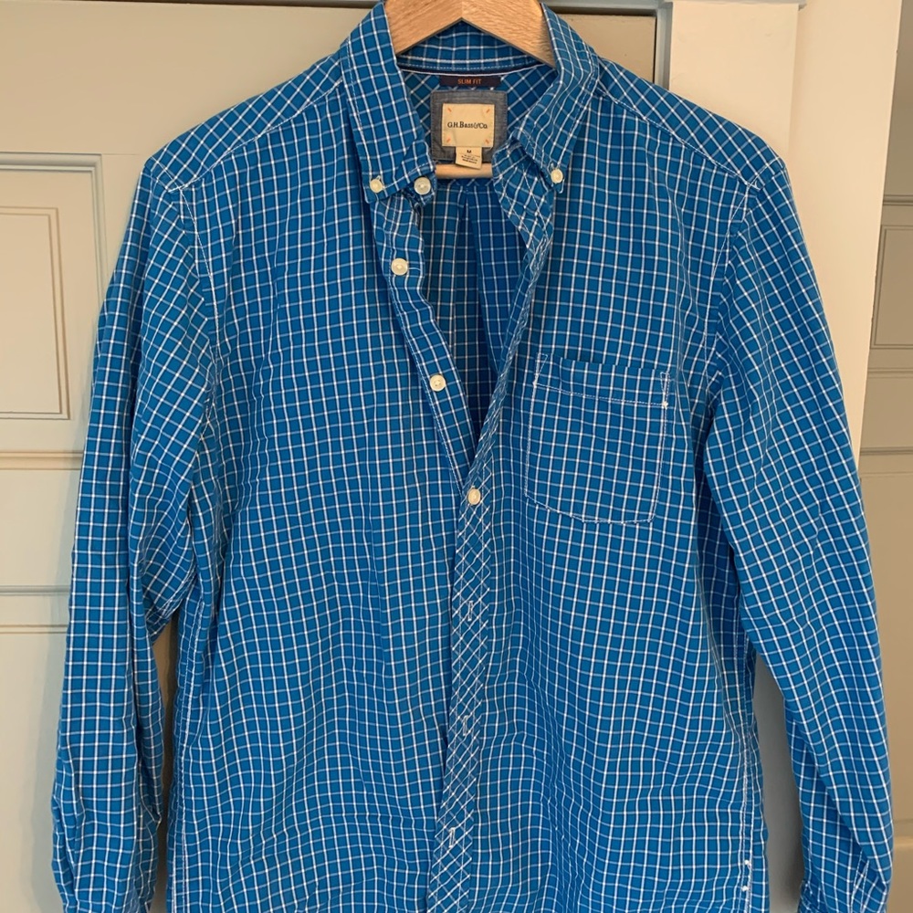 G.H Bass & Co blue button down medium